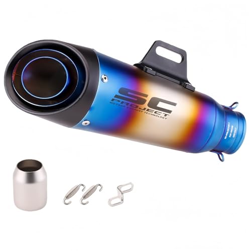 �X���b�v�I���}�t���[ �T�C�����T�[ �ėp �y�ʃX�e�����X�� ����a��38�`50.8mm �ቹ�T�E���h �Ή��Ԏ�FNinja400/Z900RS/CBR250RR/ADV160/MT-03/YZF-R25/V-Strom250/GSX250R ���Ή� (�O�w