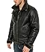 NM-Fashions Men’s B3 Sheepskin Leather Bomber Jacket with Hood – Black Shearling Aviator Pilot Flight Coat, Winter Fur-Lined Hoodie, XX-Large