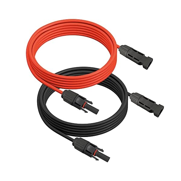 Solarkabel Verlängerungskabel mit MC4 beidseitig montiert Solarstecker Solarbuchse rot / schwarz Solar Kabel Stecker Verbinder