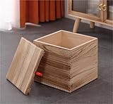 Solid Wood Footstool Creative Foot Rest Stool Storage Chest Ottoman Versatile Space-Saving Cubes Changing Stool Storage Ottoman for Living Room(Multi-Colored,Small)