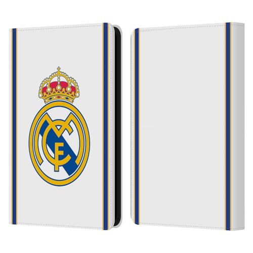 Coque Kindle 11 Gen Real Madrid évite rayures étui portefeuille cuir blanc