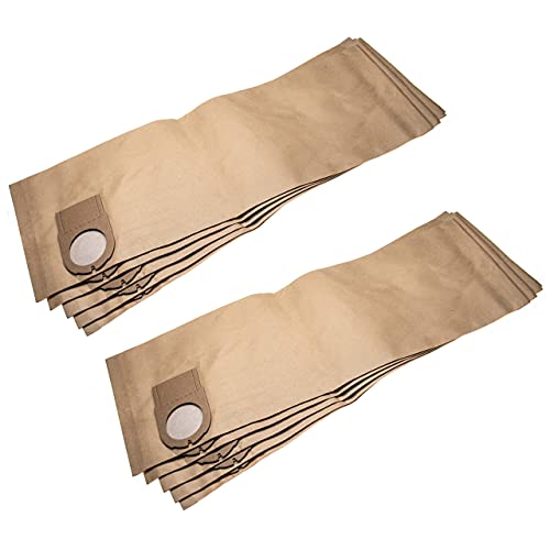 vhbw 10x Staubsaugerbeutel kompatibel mit Metabo ASA 2025, ASA 9050, ASR 1250, SHO 1150 Staubsauger - Papier, 67.9cm x 24.15cm, braun
