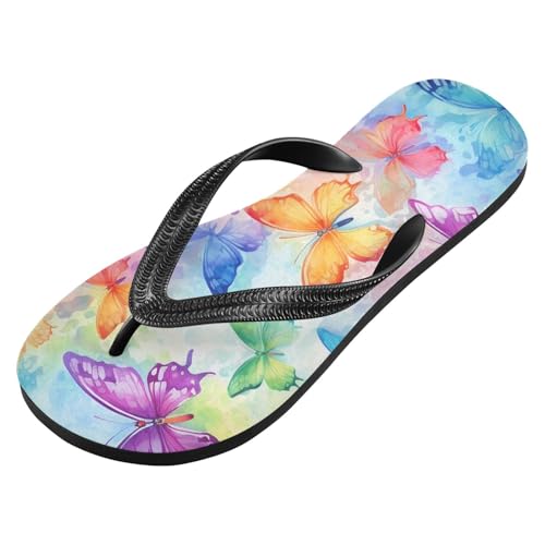 Women Beach Summer Casual Flip Flop Colorful ButterflyQuick Dry Sandals Slipper for Men 214a4522