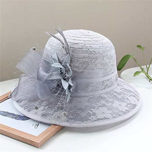 Chapeau de fleur en mailles pour femmes élégant en dentelle chic