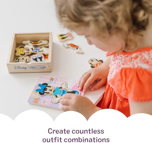 Melissa & Doug Disney Minnie Mouse Dress-Up Puzzle, 18 Pieces Mix and Match Outfits, Sorting & Matching Toy with Storage Case, Educational Puzzle for Toddlers Ages 3+ - 3