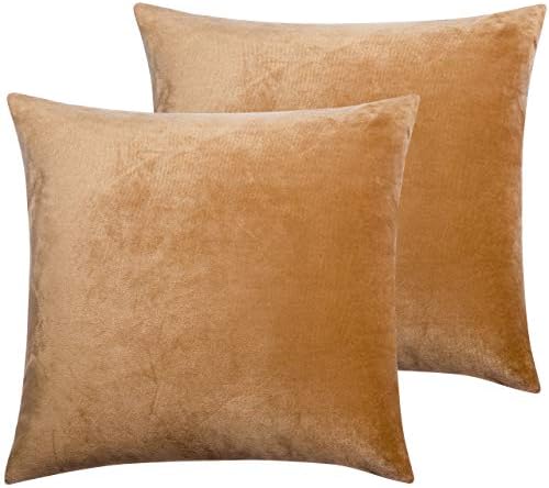 NTBAY 2 Pack Zippered Velvet Standard Pillowcases, Super Soft and Cozy Luxury Fuzzy Flannel Pillow Cases with Zipper, 50x75 cm, Navy