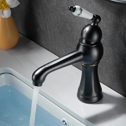 Robinet de salle de bain noir mat style vintage pour une ambiance spa à la maison