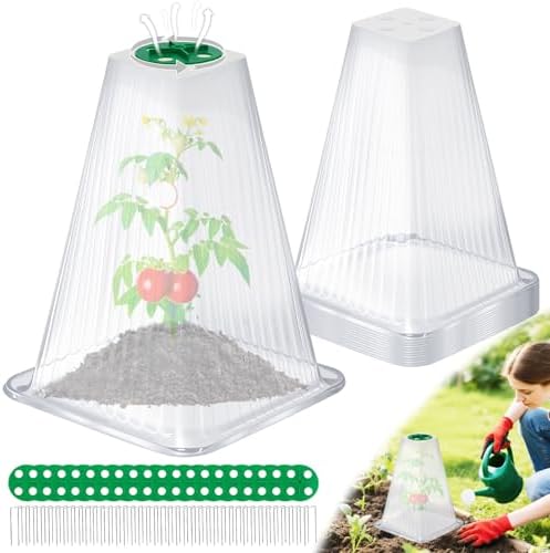 20 Pack Garden Cloches for Plants,9.4" H X 7.8" D Reusable Bell P...