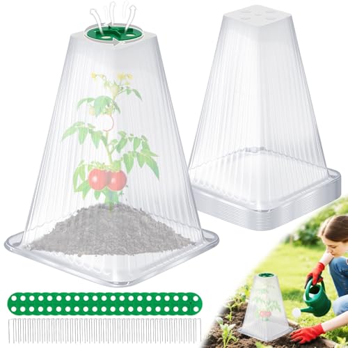 20 Pack Garden Cloches for Plants,9.4" H X 7.8" D