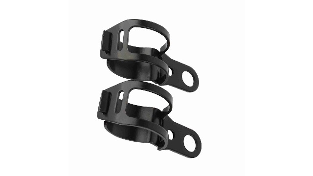 KIMISS Coppia Morsetti per Staffa di Montaggio indicatore di direzione Motociclo Morsetto Staffa Forcella indicatore Universale 30-45mm Supporto Frecce Moto per Scooter con Forcella Anteriore (Nero