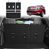Cargo Mat with Backrest Protection for 2021-2024 2026 Chevy Chevrolet Tahoe/GMC Yukon（Not XL）,TPE All Weather Protection Cargo Liner with Velcro Rear Seats Backrest car Accessories-Black