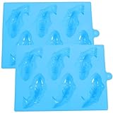 Holibanna 2 pièces Moules à Gâteau Silicone Forme de Poisson Ensemble pour Desserts Fou...