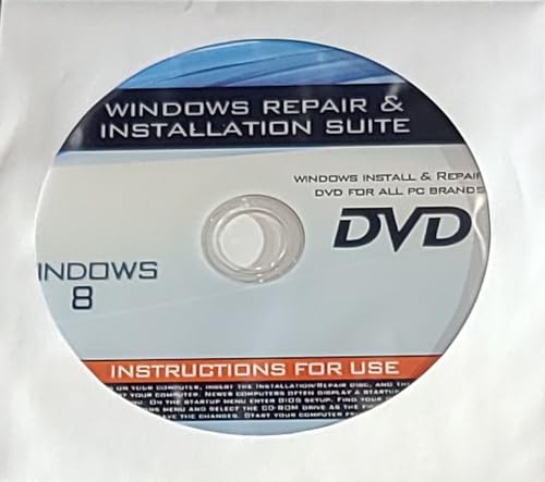recovery repair amp re-install disc compatible with win 8 3264 bit