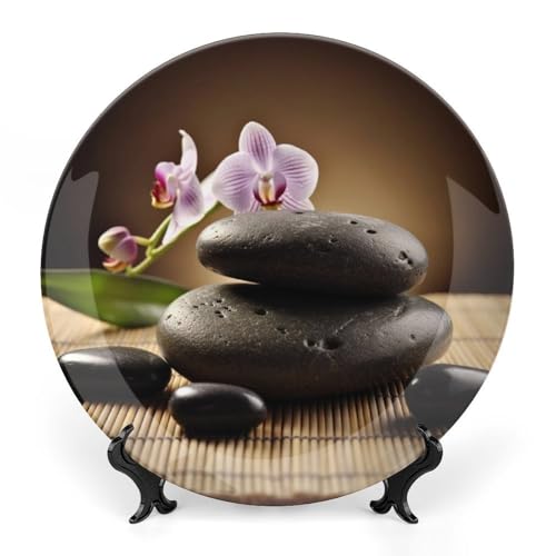Plato Decorativo Zen Stone Bone China 7 pulgadas miniatura 1