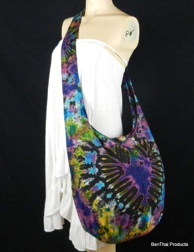BTP! Tie Dye Sling Crossbody Shoulder Bag Purse Cotton Bohemian - Heart VY12