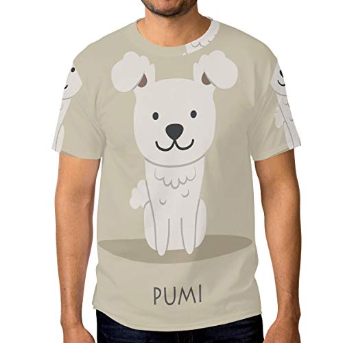 MALPLENA PUMI Dog Men's Short Sleeve Beefy T-Shirt Extended Sizes