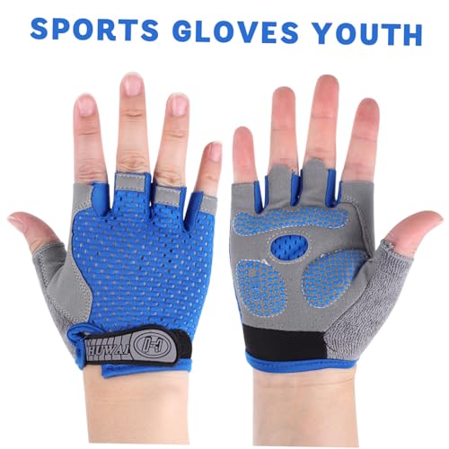 Happyyami 1 Pares Luvas Infantis Luvas De Tela Sensível Ao Toque Luvas De Fitness Luvas Sem Dedos Lu