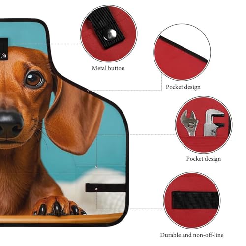 Delantal de trabajo con diseño Dachshund Dog y ajuste rápido miniatura 3