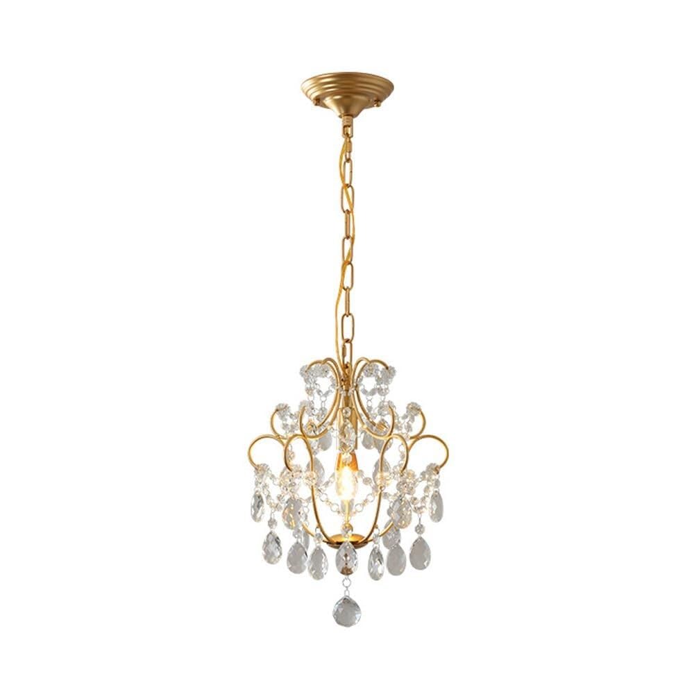 SYAXVOM Elegant Crystal Chandelier – Adjustable Metal Pendant Lamp for Dining Room, Kitchen Island, Bedroom, Living, and Hallway