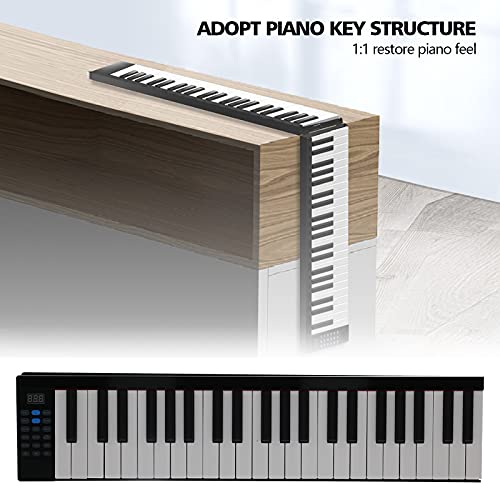 88 Touches à Main Roll Up Piano,Piano à Clavier Portable Rechargeable USB avec Pédale/Bluetooth, Claviers électroniques… - Les Beatles, Paul McCartney, John Lennon, RIngo Starr, George Harrison 88 Touches à Main Roll Up Piano,Piano à Clavier Portable Rechargeable USB avec Pédale/Bluetooth, Claviers électroniques… – Image 3