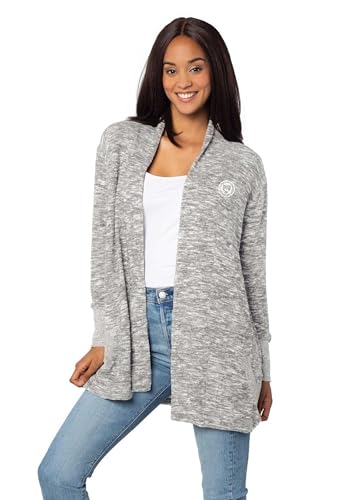 Image of chicka-d Women's Cozy Fleece Cardigan Heather Grey