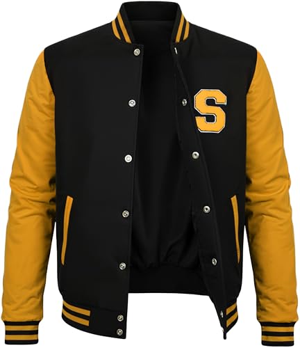 Image of Decrum Letterman Jacket Men - Casual High School Baseball Varsity Style Mens Bomber Jackets