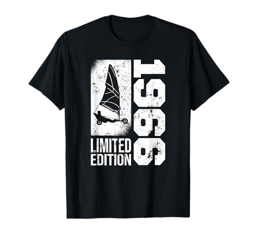 Voile de plage Vintage né en 1966 Anniversaire Char à Voile T-Shirt