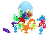 Jiawu Das TPR-Badespielzeugset mit Saugnapf aus Kunststoff Fördert Frühe Bildung und Denkfähigkeiten mit Sicherer Adsorption für EIN Angenehmes Badeerlebnis
