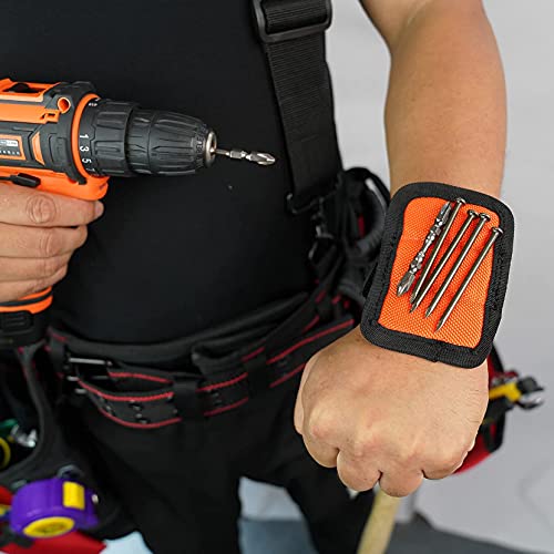 Image of MELOTOUGH Magnetic Tool Belt Suspenders with Magnetic WristBand for Work Belt Padded Suspenders Constrcution