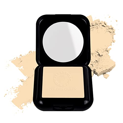 Image of Colors Queen Fit for U Matte Compact Powder with SPF | 2 in 1 Oil Free Compact, UV Protection, Pore Minimizing, Blends Effortlessly | Face Compact for Women (02 - Warm Beige, 18g)