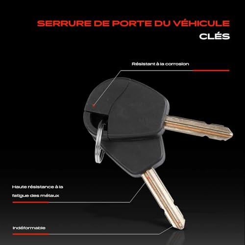 Serrure de porte Berlingo Partner barillet mécanique avant arrière 4162CH