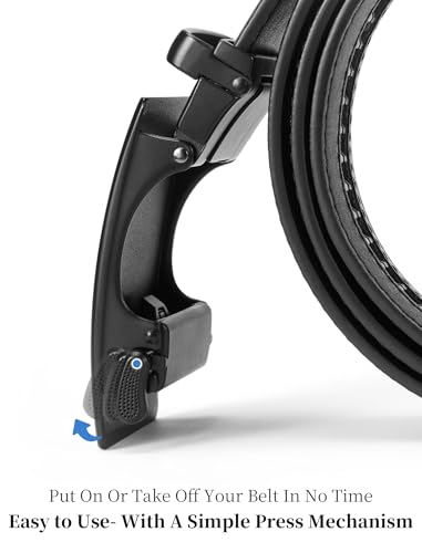 Ratchet Belts for Men, Mens Belt Leather 2 Pack, Black Brown Adjustable Belt for Dress Casual, Gifts Box4