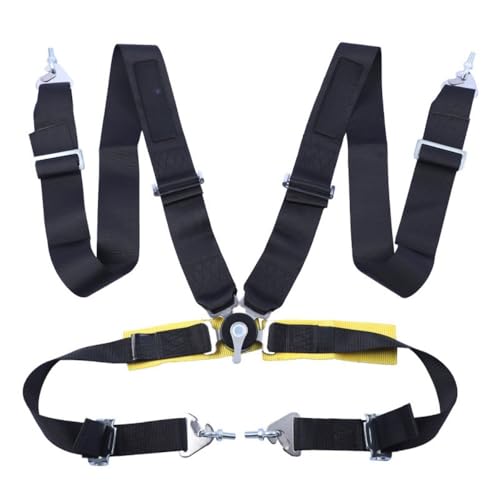 taefyiasz ポイント スナップオン レーシング シートベルト スタイル 調節可能なドリフト 4点式シートベルト 改造された車のシートベルト 3 インチのシートベルト クイックリリースシートベルト 車の改造された金属製クイックリリースシートベルト (