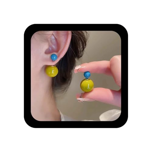 Cybche Boucles D'oreilles Vintage Boules Rondes Boucles D'oreilles Double Boules Boucle D'oreille...