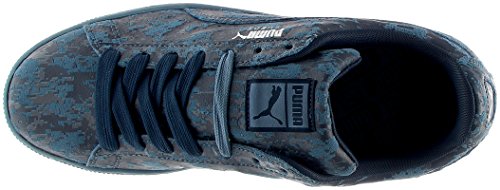 Image of PUMA Men's Suede A Camo Blue Heaven /Blue Wing Teal /Puma Silver Athletic Shoe