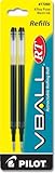 Pilot VBall RT Liquid Ink Refill, 2-Pack for Retractable Rolling Ball Pens, Extra Fine Point, Black Ink (77283)