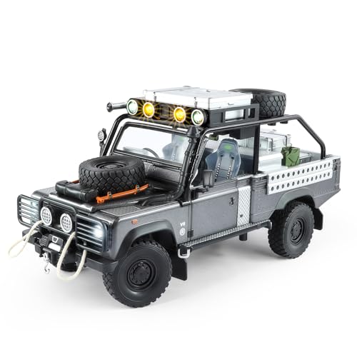 Modelo a escala 1:24 de camión Defender 110 con luces y sonido miniatura 1