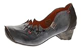  TMA Damen Ballerinas Echt Leder Pumps Comfort Leder Schuhe Schwarz-Grau Slipper TMA 8787 Gr. 39