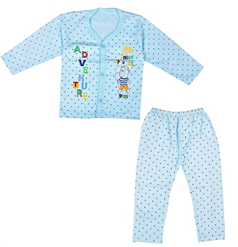 Image of Baby Dress Boy and Girl Full Sleeves Soft Hosiery Vests,Jhabla T-Shirt with Pyjama Pants Dress Babies Night Suit Dress for Kids Infant Toddler New Born Clothes (Pack of 3)