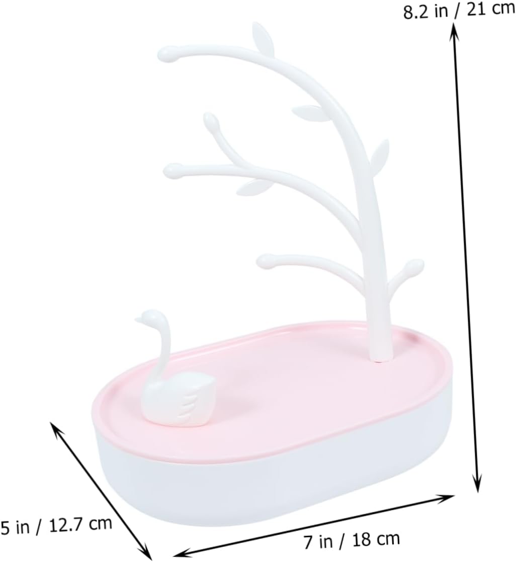 Swan Jewelry Stand Plastic Necklace Holder Xmas for Bracelet Display image 2