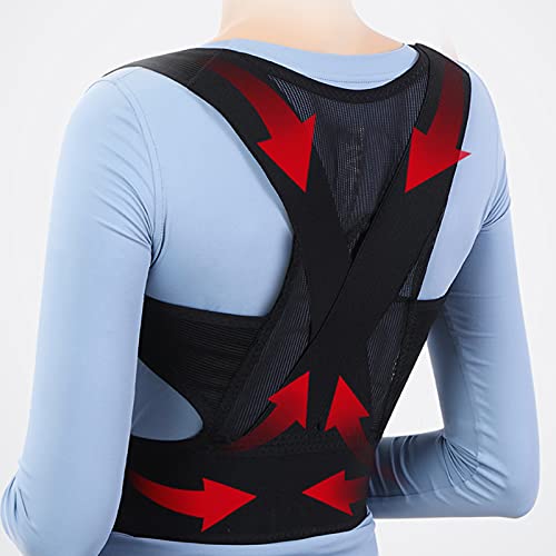 Correcteur de Posture et Lisseur du Dos Réglable Noir Taille M