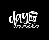 Legacy Innovations LLI Day Drinker Pumpkin Spice Funny | Decal Vinyl Sticker | Cars Trucks Vans Walls Laptop | White | 5.5 x 3.2 in | LLI1678