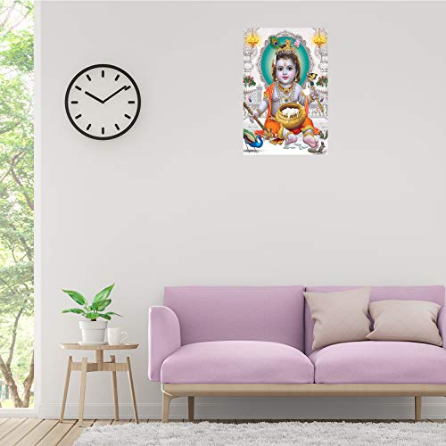 Image of PAPER PLANE DESIGN Baby Krishna Paper Poster for Pregnant Women (Multicolour, 12 x 18 Inch)