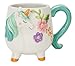 Boston Warehouse Mug, Turquoise Unicorn Collection, 18oz Capacity, Hand Painted Ceramic
