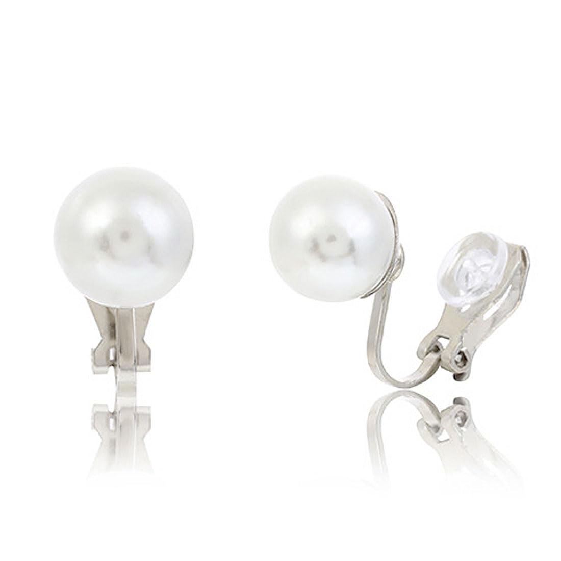 Orecchini a clip con perle d'acqua dolce, orecchini a clip