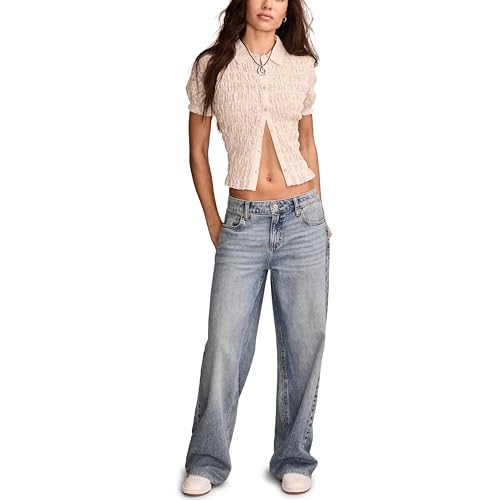 Lucky Brand Women's Low Rise Baggy Wide Leg Jeans4