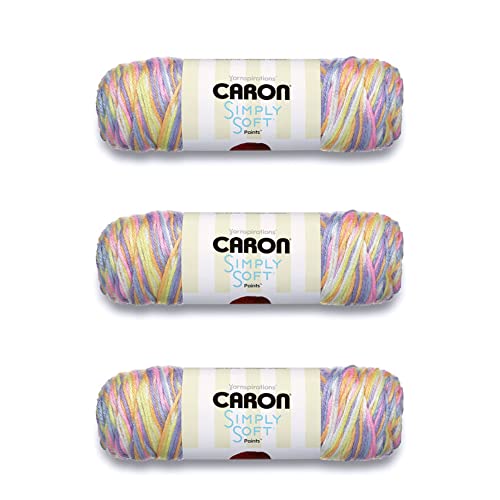 Caron Simply Soft Baby Brights Paints Yarn - 3 Pack of 141g/5oz - Acrylic - 4 Medium (Worsted) - 235 Yards - Knitting/Crochet