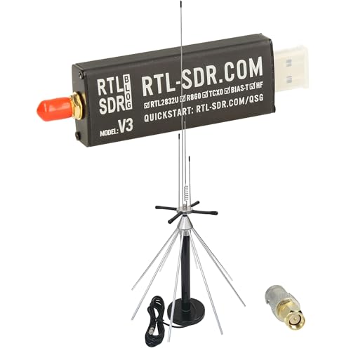 RTL-SDR Blog V3 USB SDR Receptor Set con Skyscan Desktop Scanner Antena 25-2000MHz R860/R820T2 RTL2832U | Bias Tee