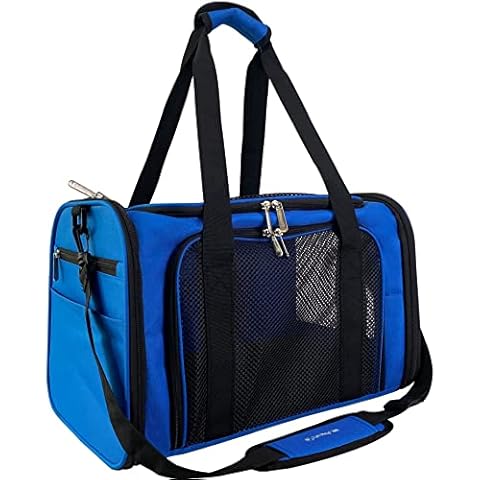 Mr. Peanut's Airline Approved Soft Sided Pet Carrier, 17.5X11X11" Travel Tote with Soft Padded Bedding With Strong 1/4" Wood Base, Seatbelt & Luggage Attachment, Perfect for Cats and Small Dogs Cover