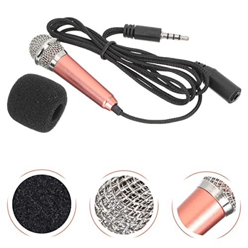 MILISTEN 5 Conjuntos de Voz Microfone de Aço Inoxidável Cantando para Telefone Telefone Pequeno Micr